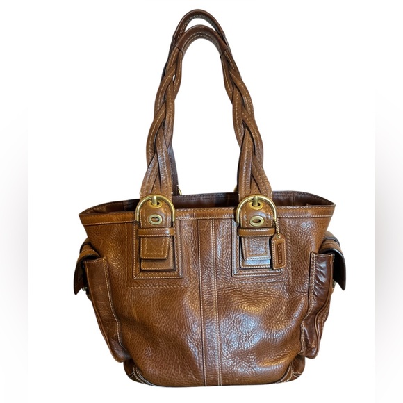 Coach SoHo Mia tobacco brown Leather shoulder Bag